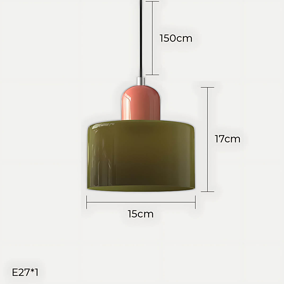 Acorn Frame Glass Pendant Light — gallery image 15