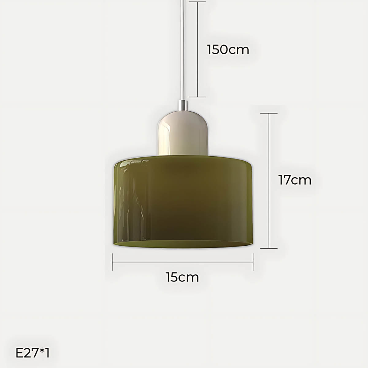 Acorn Frame Glass Pendant Light — gallery image 17