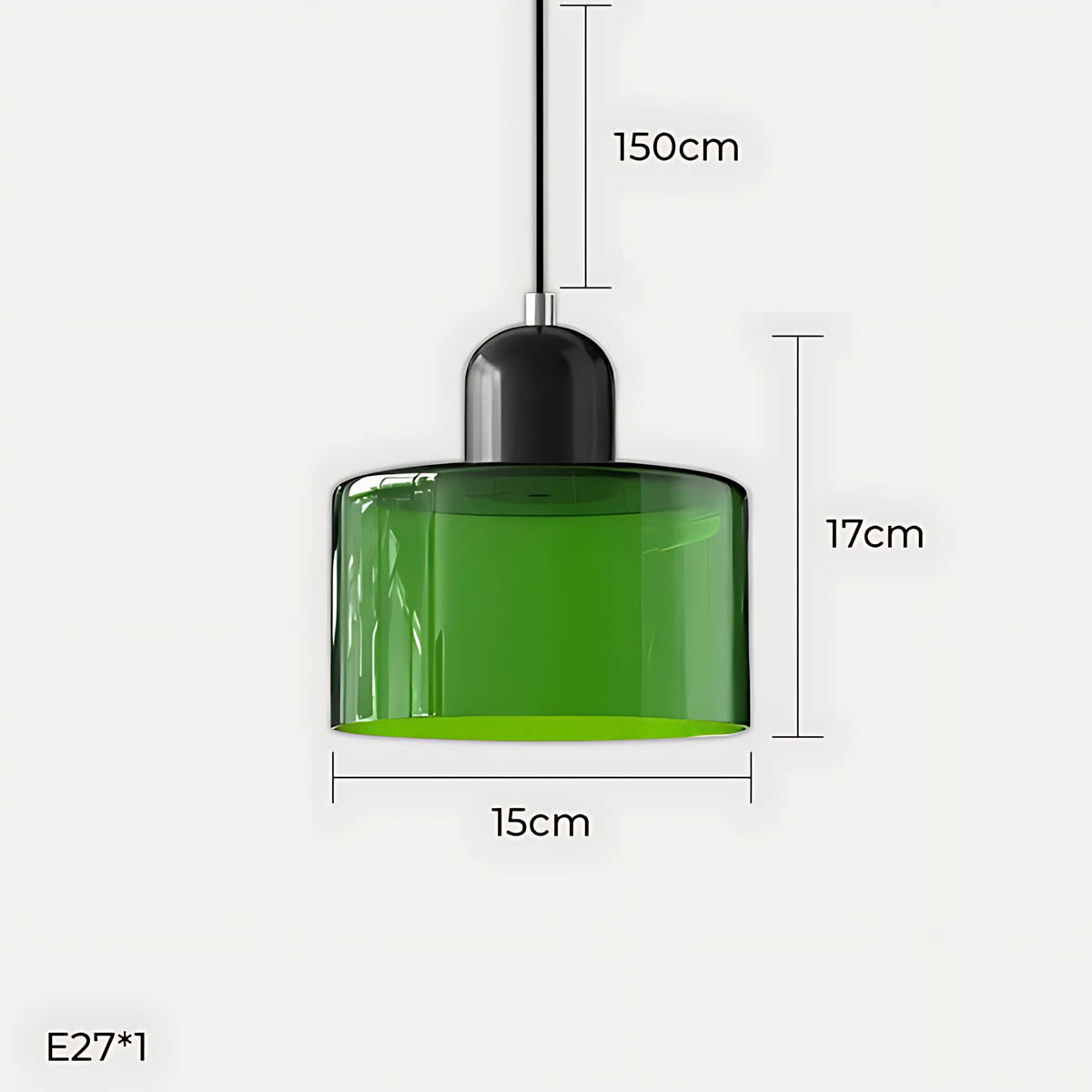 Acorn Frame Glass Pendant Light — gallery image 22