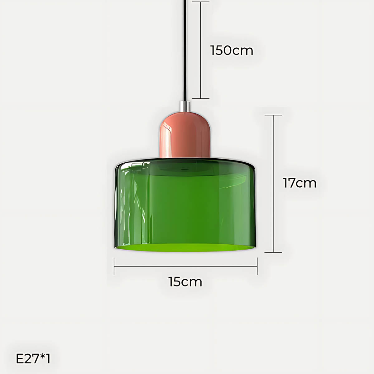 Acorn Frame Glass Pendant Light — gallery image 23