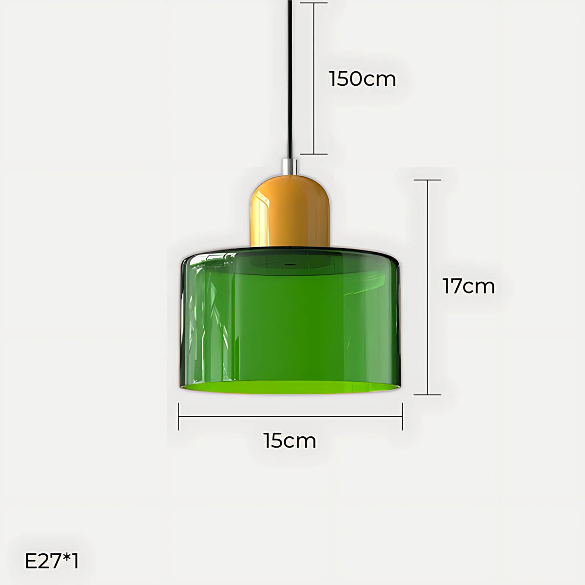 Acorn Frame Glass Pendant Light — gallery image 24