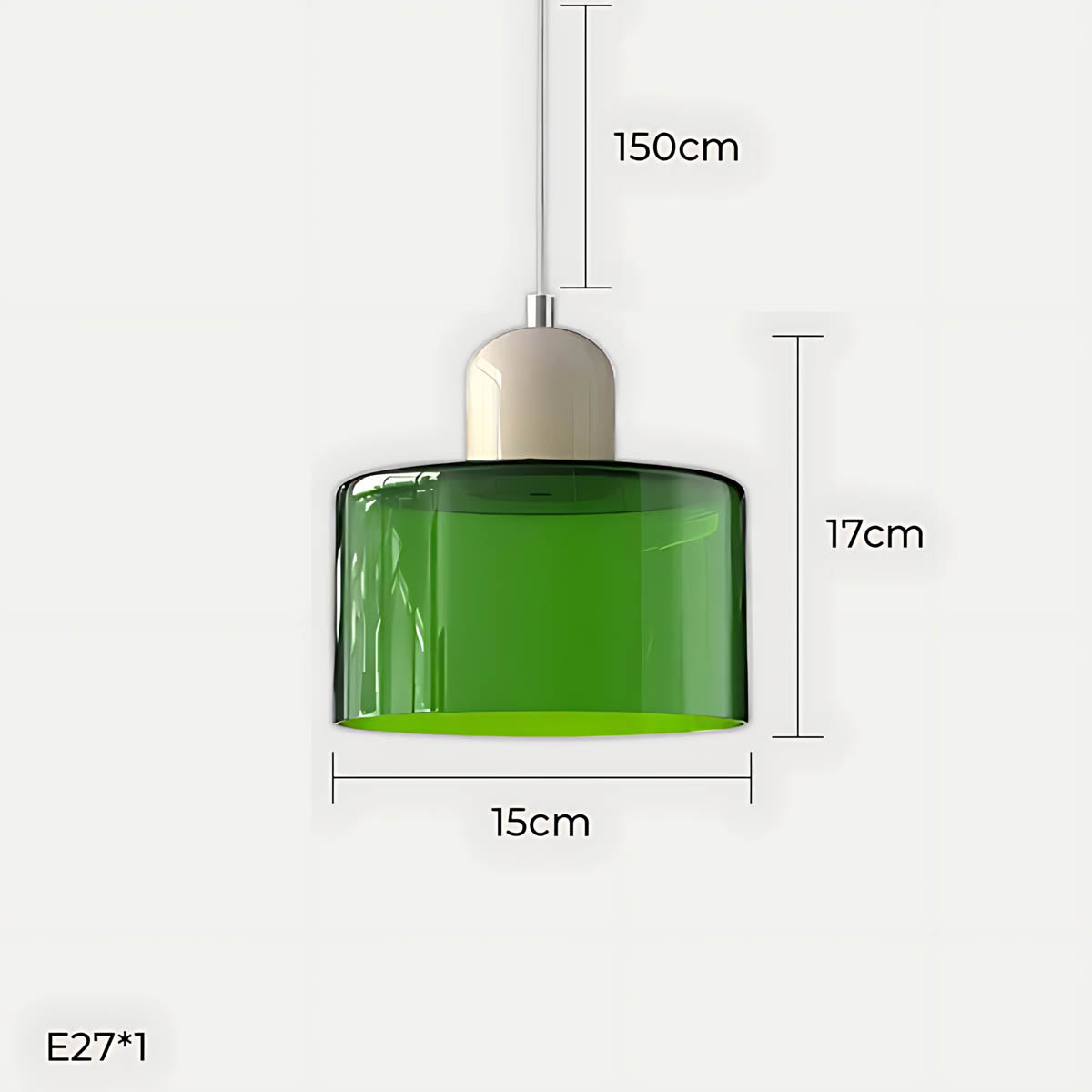 Acorn Frame Glass Pendant Light — gallery image 25
