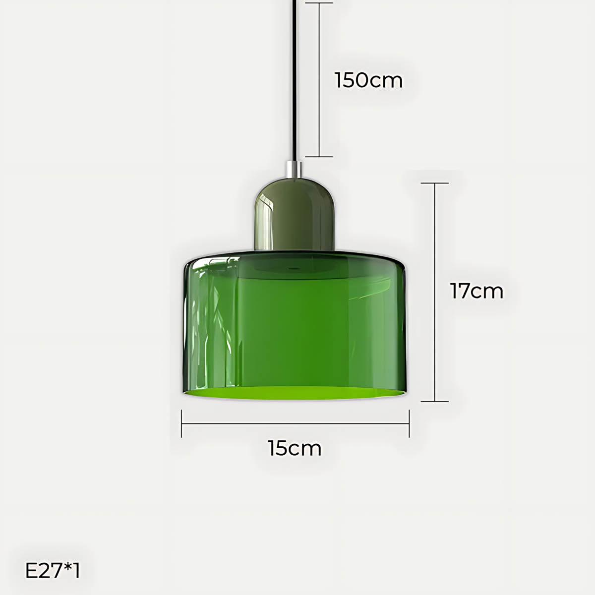 Acorn Frame Glass Pendant Light — gallery image 26