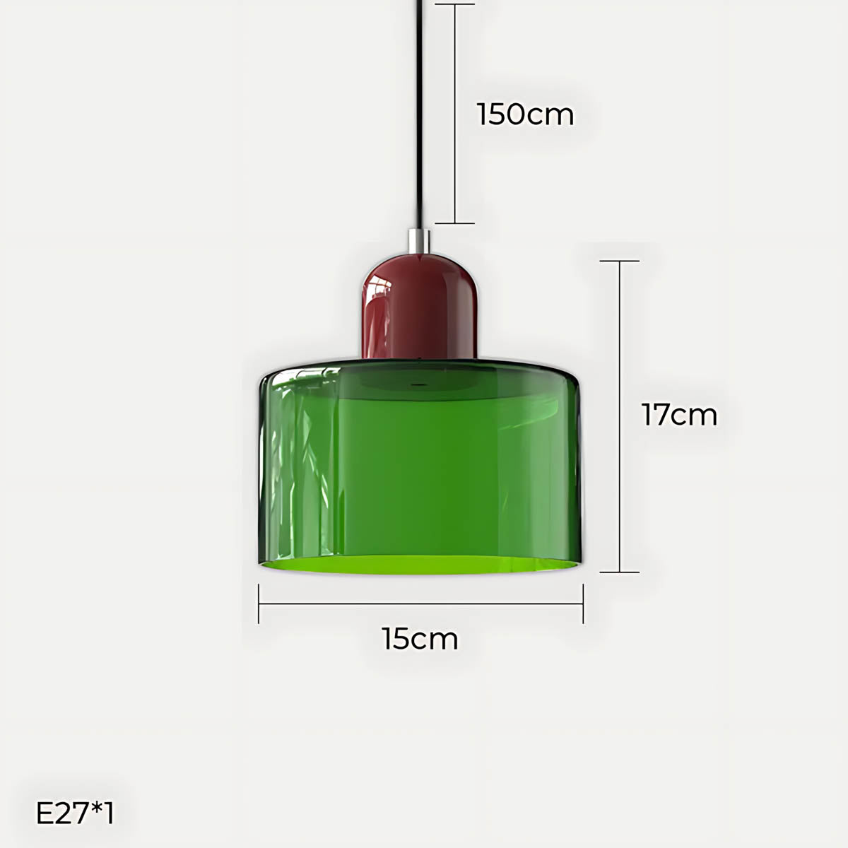 Acorn Frame Glass Pendant Light — gallery image 27