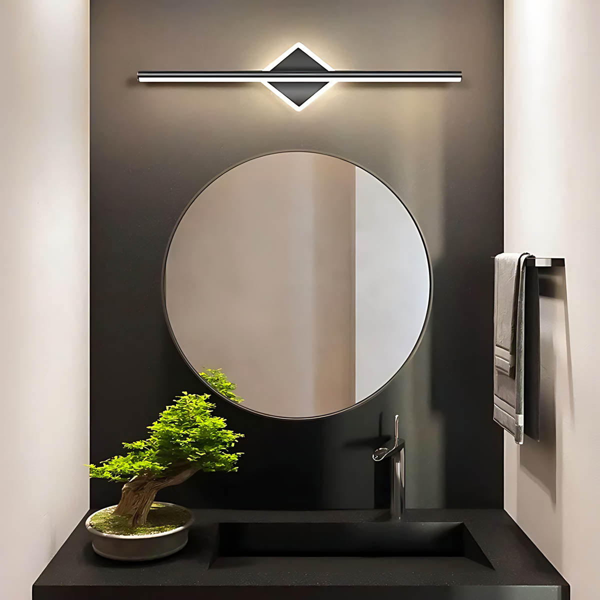 Eversley Frame Aluminum Linear Wall Sconce — gallery image 12
