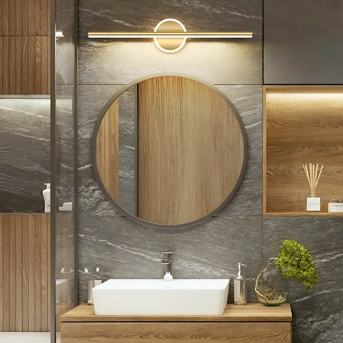 Eversley Frame Aluminum Linear Wall Sconce — gallery image 16
