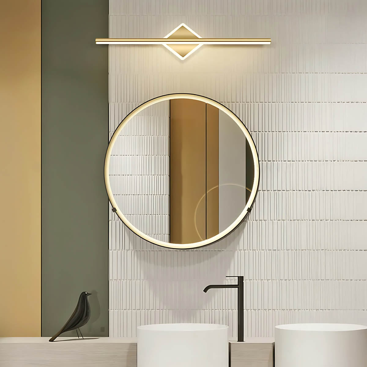 Eversley Frame Aluminum Linear Wall Sconce — gallery image 10