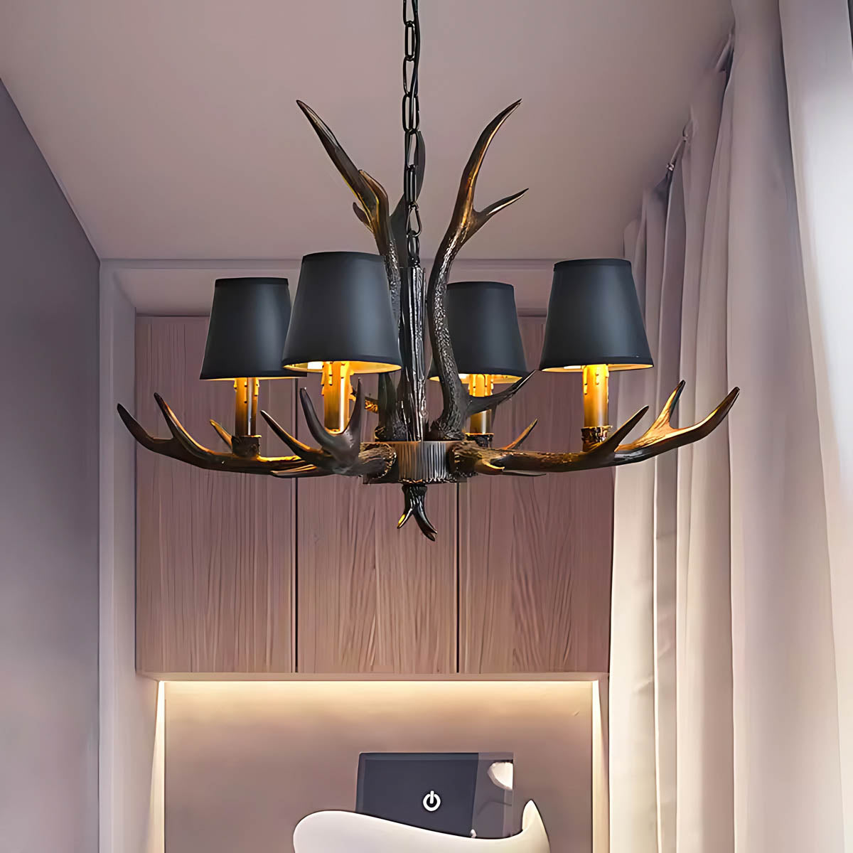 Elmsford Frame Resin Chandelier — gallery image 5
