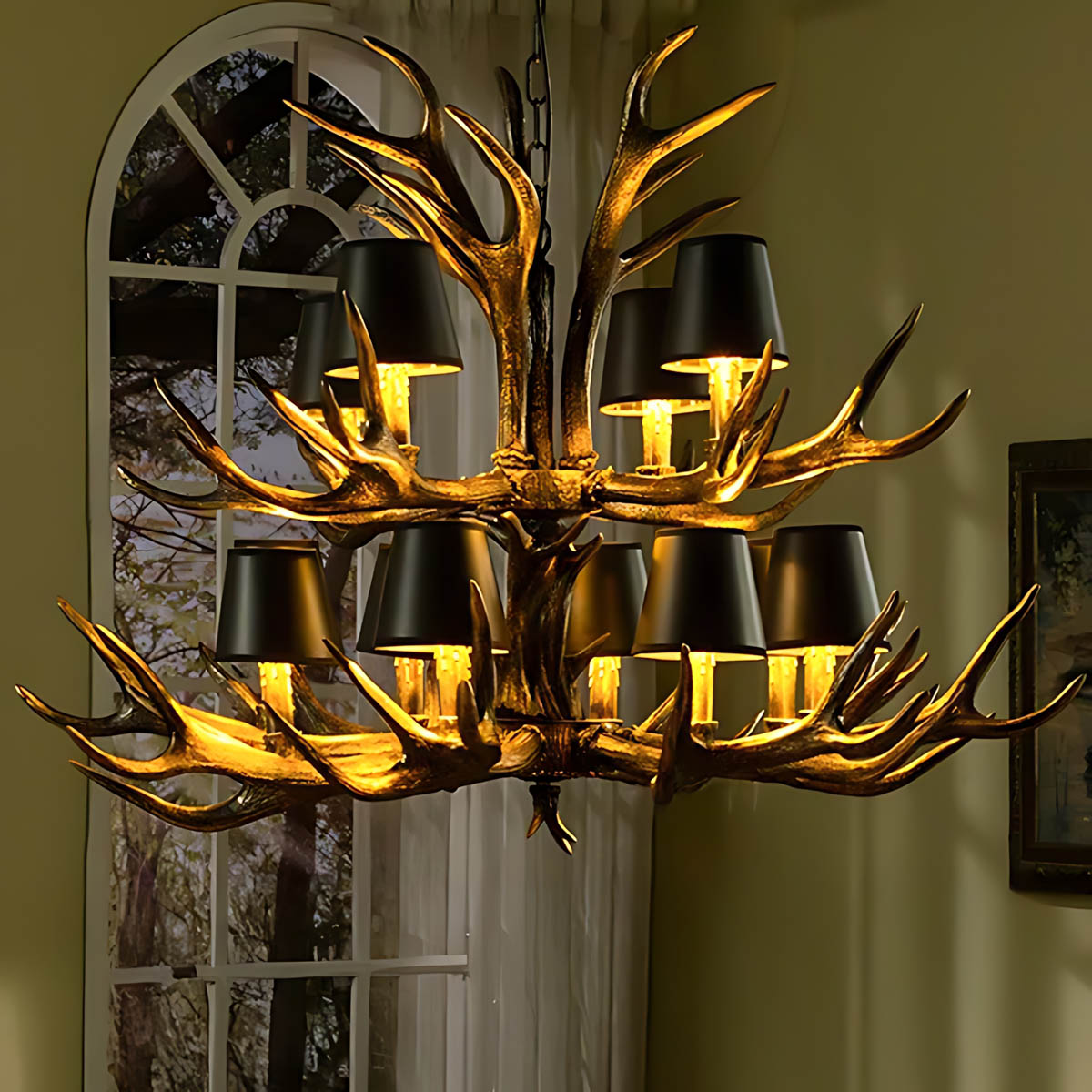 Elmsford Frame Resin Chandelier — gallery image 4