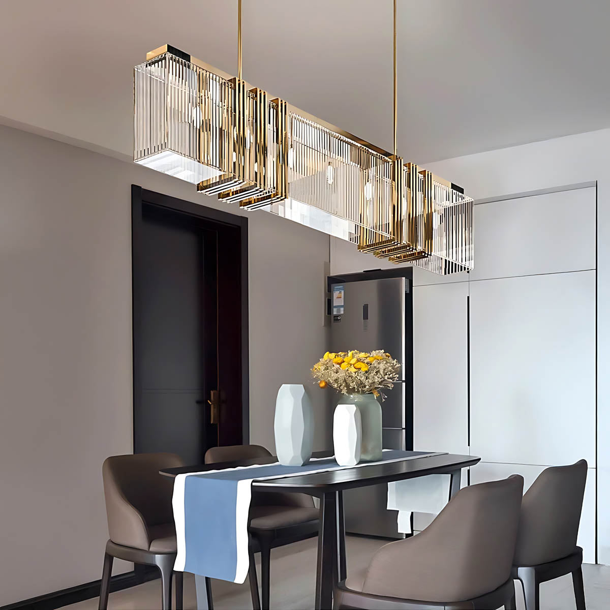 Foxglove Frame Crystal Linear Chandelier — gallery image 5
