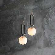 Blackthorn Frame Marble Linear Pendant Light — gallery image 4