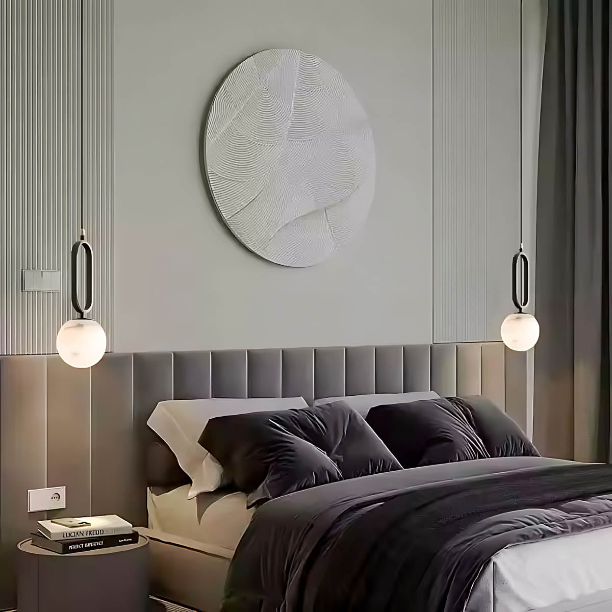 Blackthorn Frame Marble Linear Pendant Light — gallery image 6