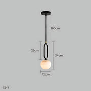 Blackthorn Frame Marble Linear Pendant Light — gallery image 11