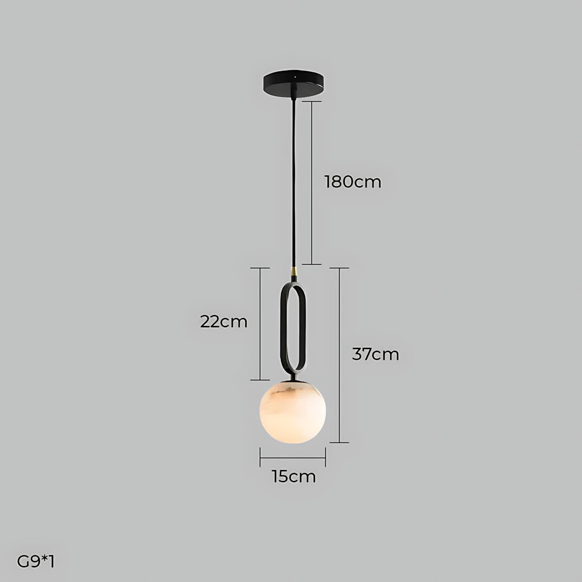 Blackthorn Frame Marble Linear Pendant Light — gallery image 12