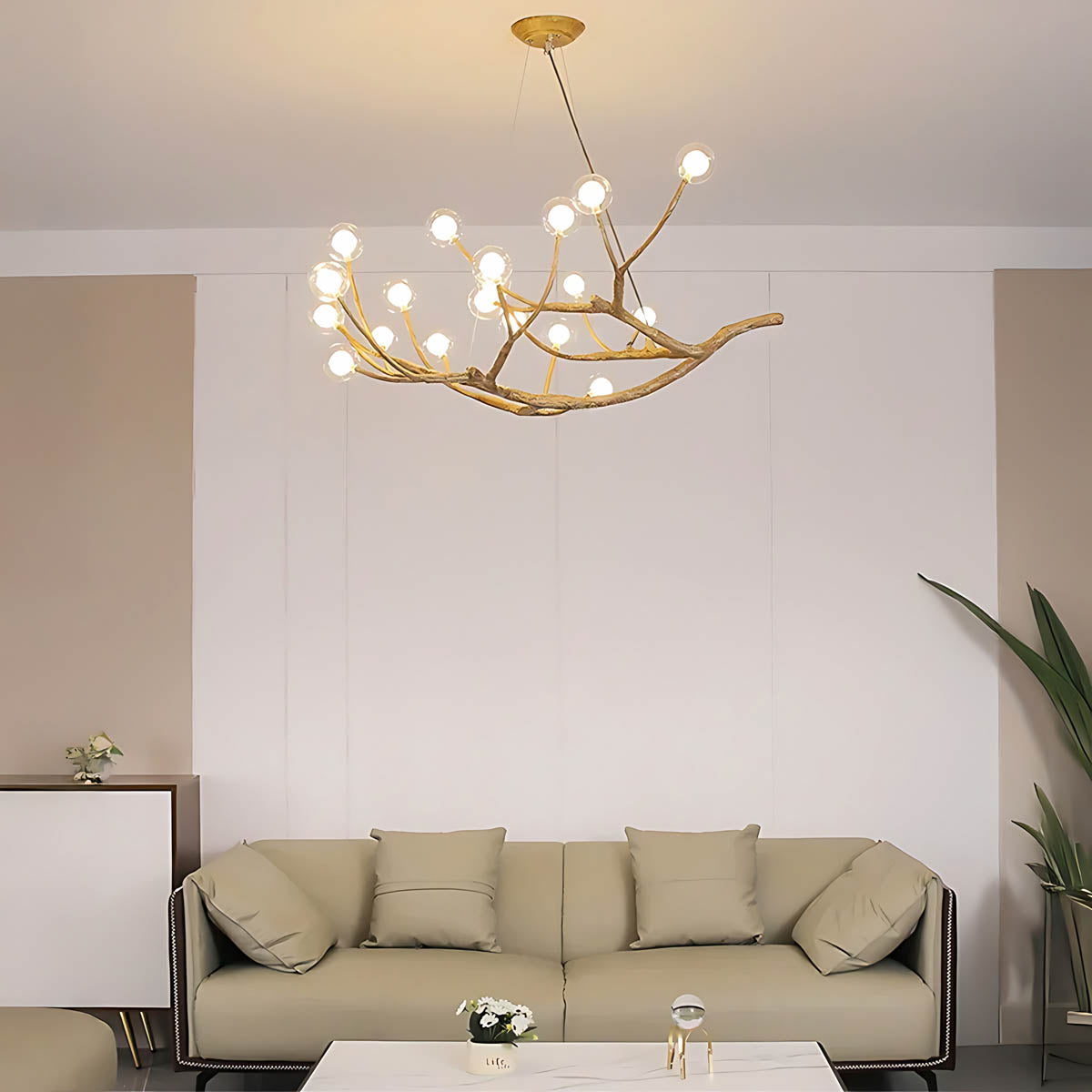 Huckleberry Frame Resin Branch Chandelier — gallery image 9
