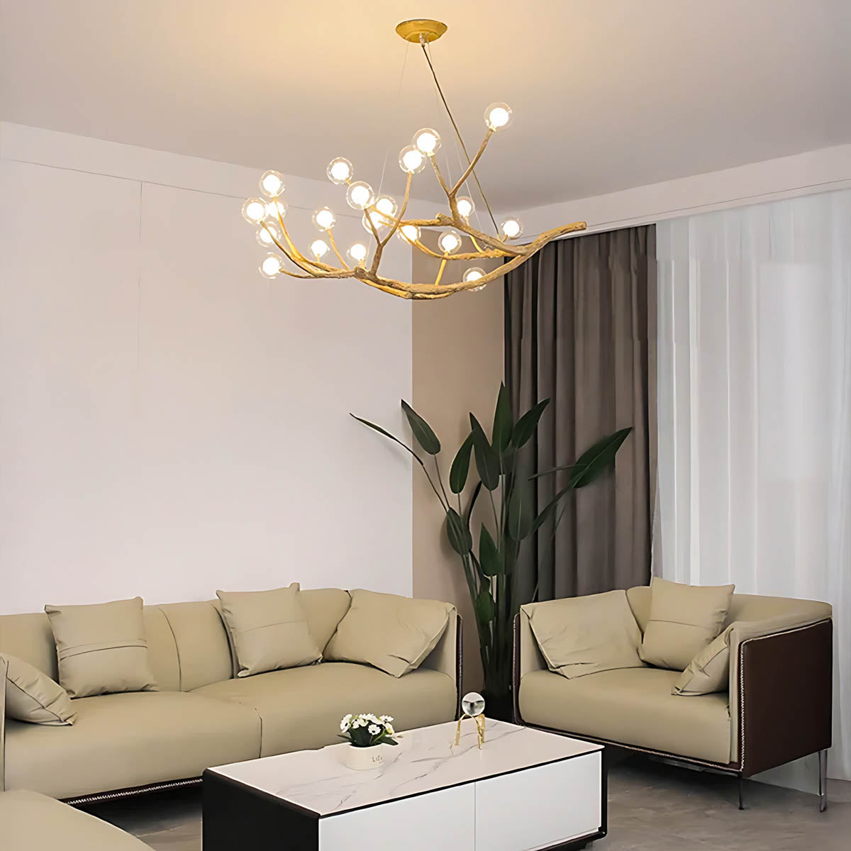 Huckleberry Frame Resin Branch Chandelier — gallery image 11