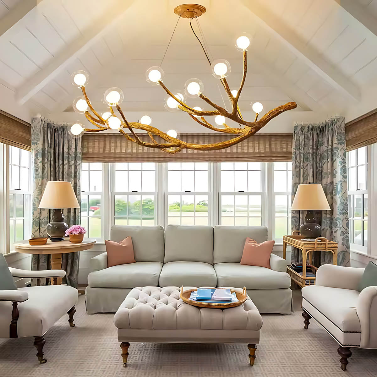 Huckleberry Frame Resin Branch Chandelier — gallery image 2