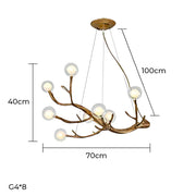 Huckleberry Frame Resin Branch Chandelier — gallery image 16