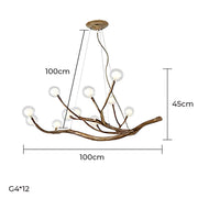 Huckleberry Frame Resin Branch Chandelier — gallery image 17