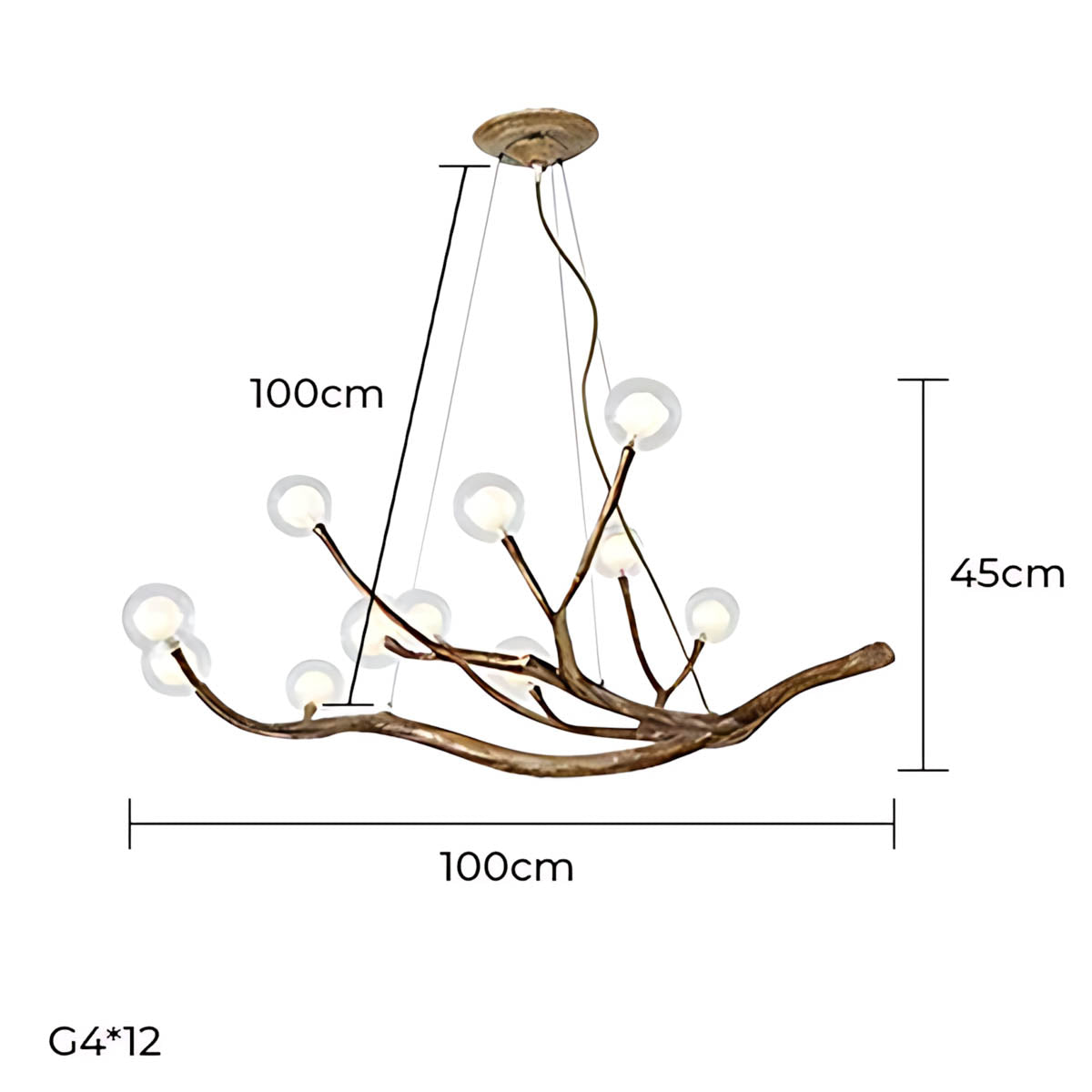 Huckleberry Frame Resin Branch Chandelier — gallery image 17