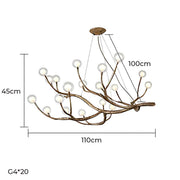 Huckleberry Frame Resin Branch Chandelier — gallery image 19