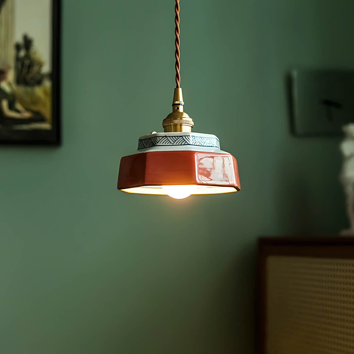 Mapledale Frame Ceramic Pendant Light — gallery image 5