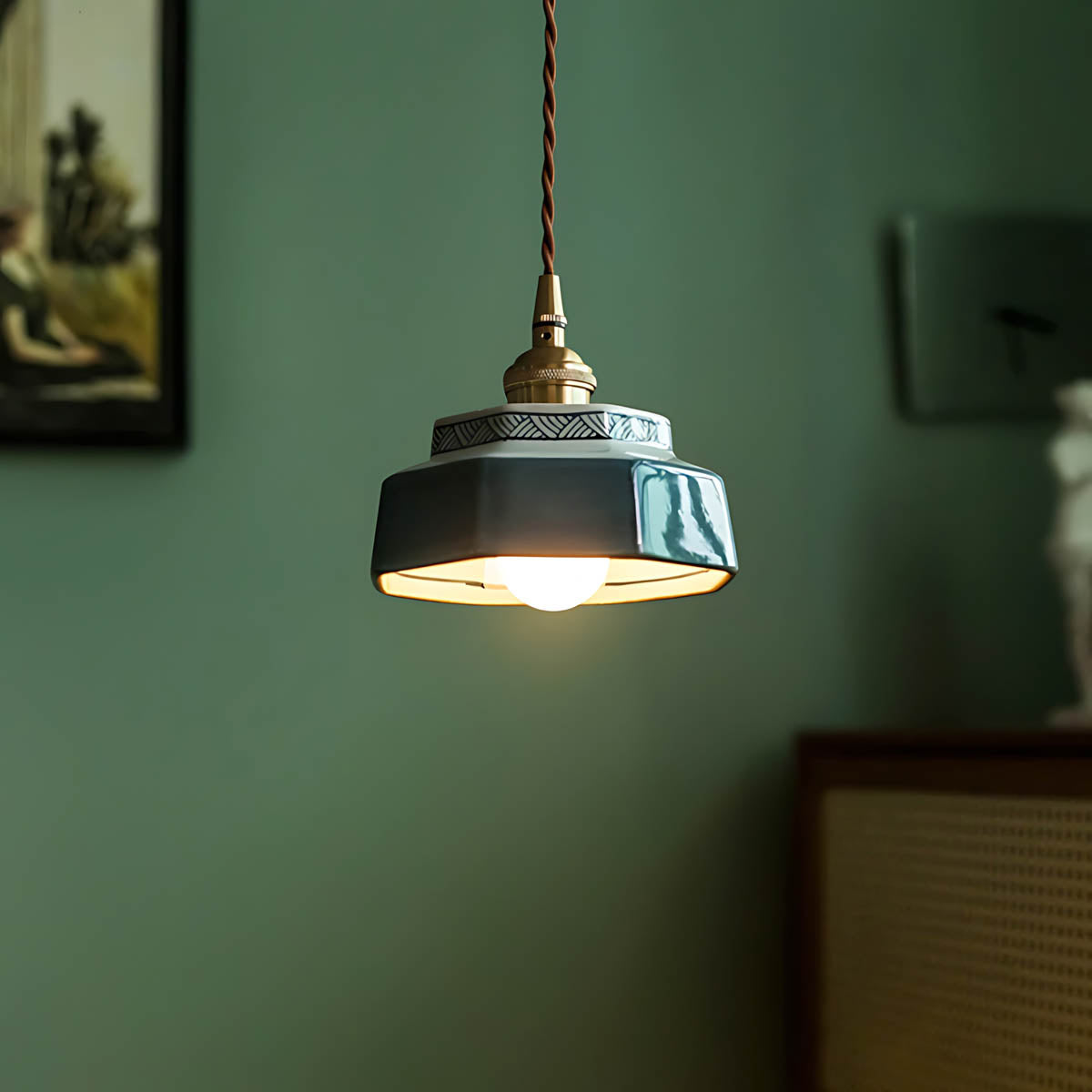 Mapledale Frame Ceramic Pendant Light — gallery image 6
