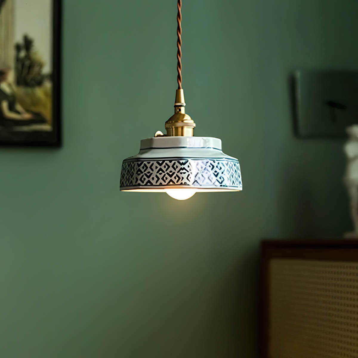 Mapledale Frame Ceramic Pendant Light — gallery image 7