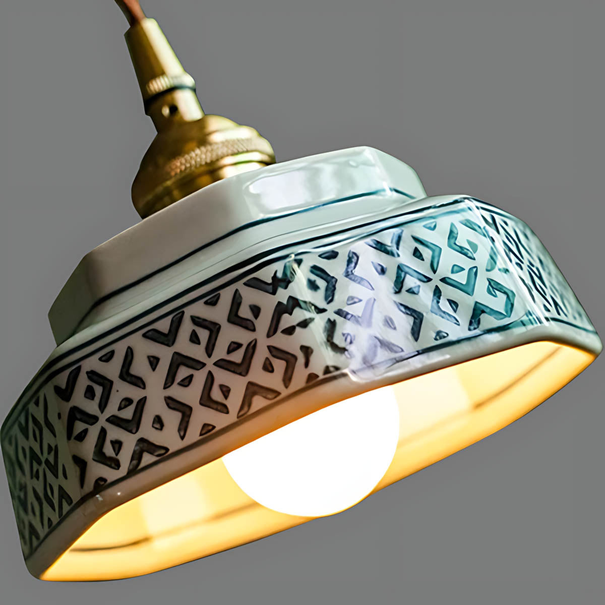 Mapledale Frame Ceramic Pendant Light — gallery image 8