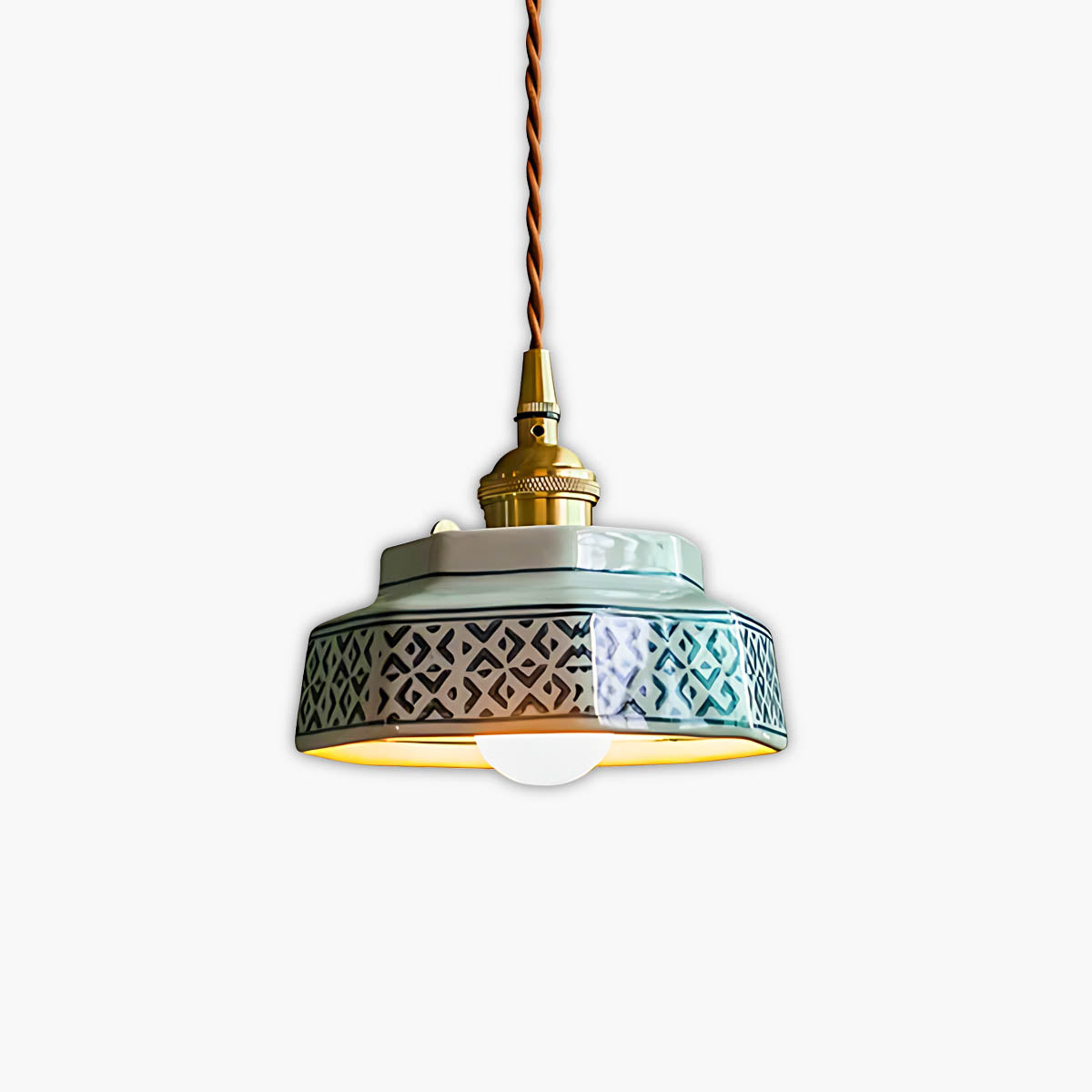Mapledale Frame Ceramic Pendant Light — gallery image 1