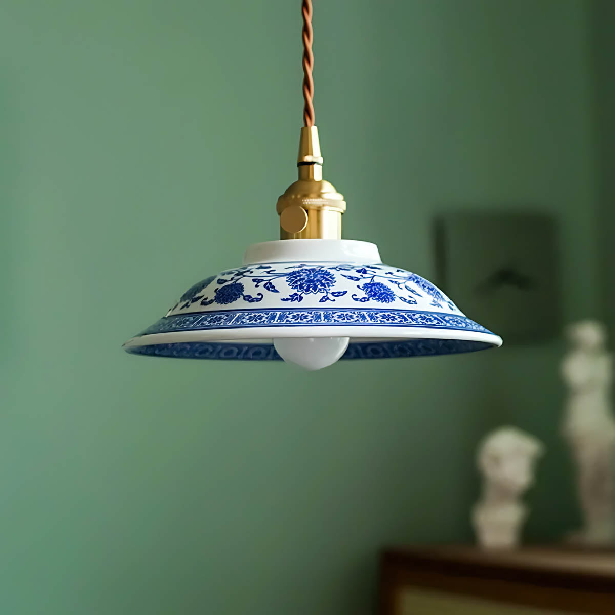 Pemberley Frame Ceramic Linear Pendant Light — gallery image 4