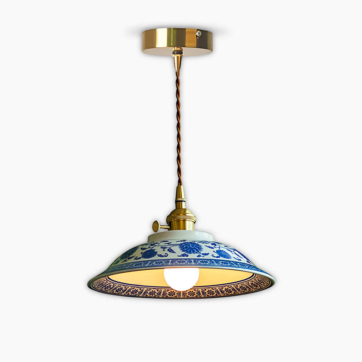 Pemberley Frame Ceramic Linear Pendant Light — gallery image 1