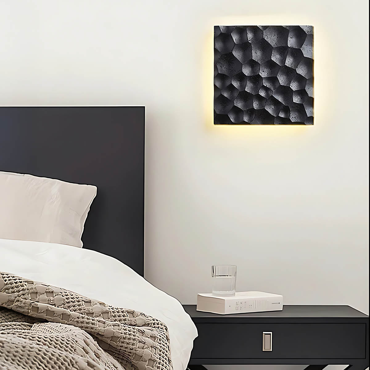 Silverwood Frame Travertine Outdoor Wall Light — gallery image 9