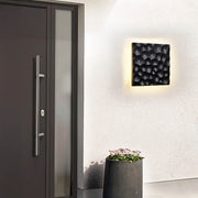 Silverwood Frame Travertine Outdoor Wall Light — gallery image 8