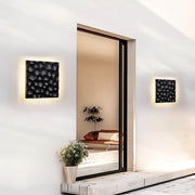 Silverwood Frame Travertine Outdoor Wall Light — gallery image 4