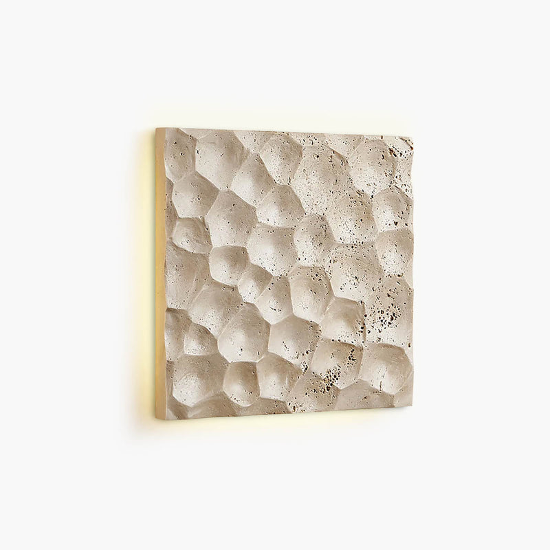 Silverwood Frame Travertine Outdoor Wall Light — gallery image 1