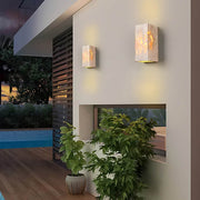 Whitmore Frame Travertine Outdoor Wall Light — gallery image 16