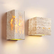 Whitmore Frame Travertine Outdoor Wall Light — gallery image 17
