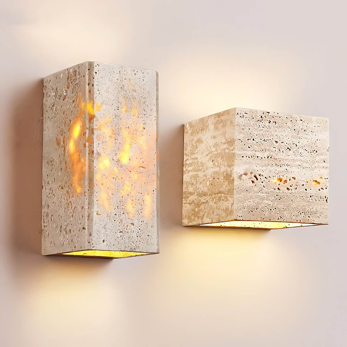 Whitmore Frame Travertine Outdoor Wall Light — gallery image 17