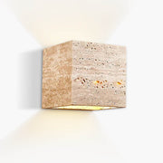 Whitmore Frame Travertine Outdoor Wall Light — gallery image 1