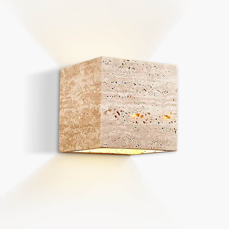 Whitmore Frame Travertine Outdoor Wall Light — gallery image 1