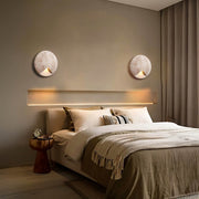 Woodford Frame Travertine Wall Sconce — gallery image 9