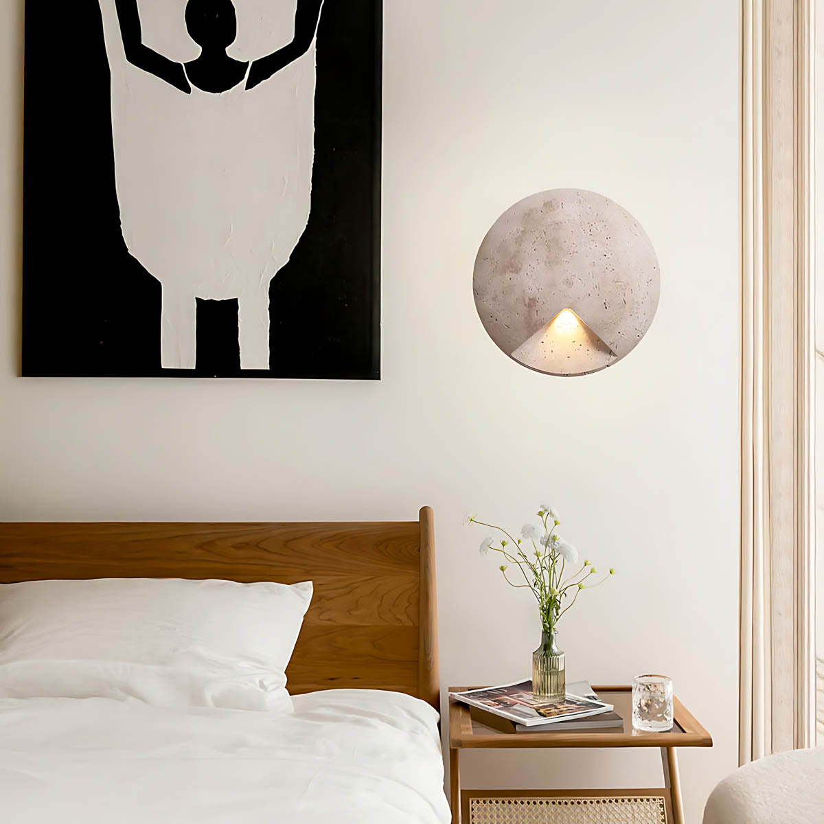 Woodford Frame Travertine Wall Sconce — gallery image 10