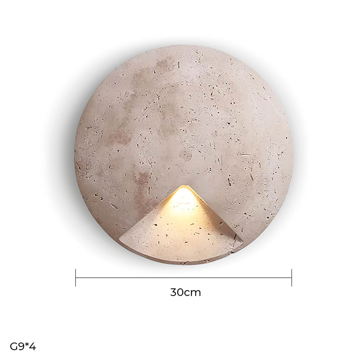 Woodford Frame Travertine Wall Sconce — gallery image 12