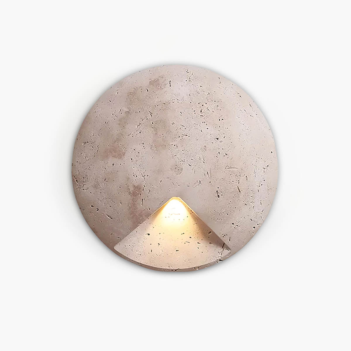 Woodford Frame Travertine Wall Sconce — gallery image 1