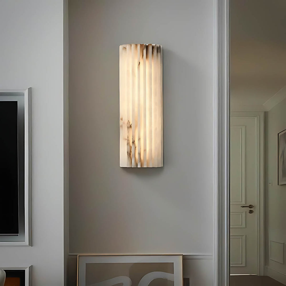 Ashford Vessel Marble Fluted Wall Sconce — gallery image 4