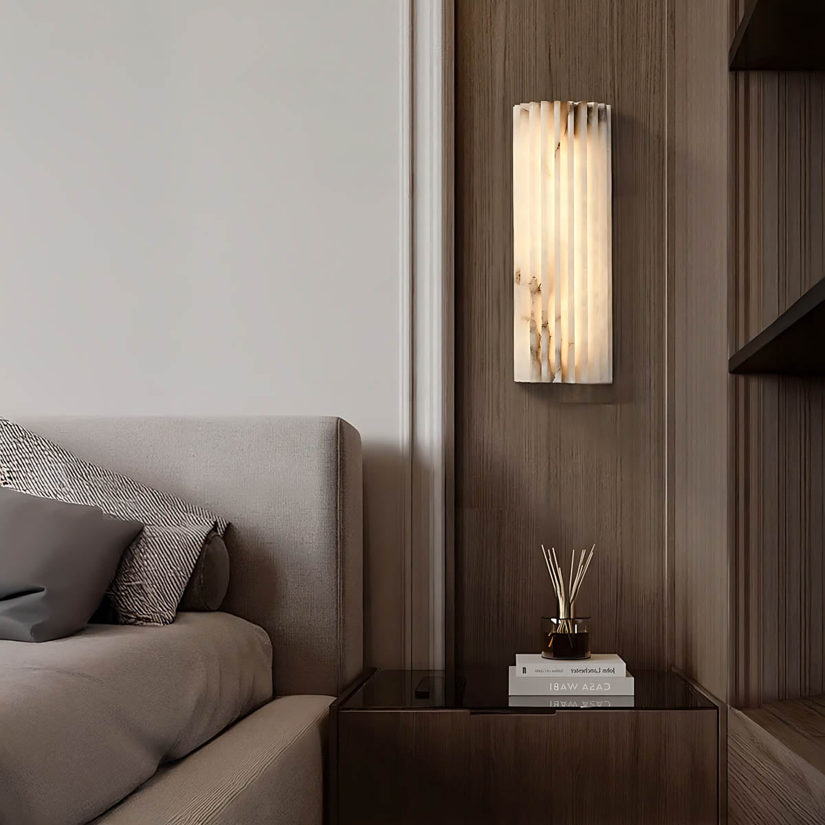 Ashford Vessel Marble Fluted Wall Sconce — gallery image 5