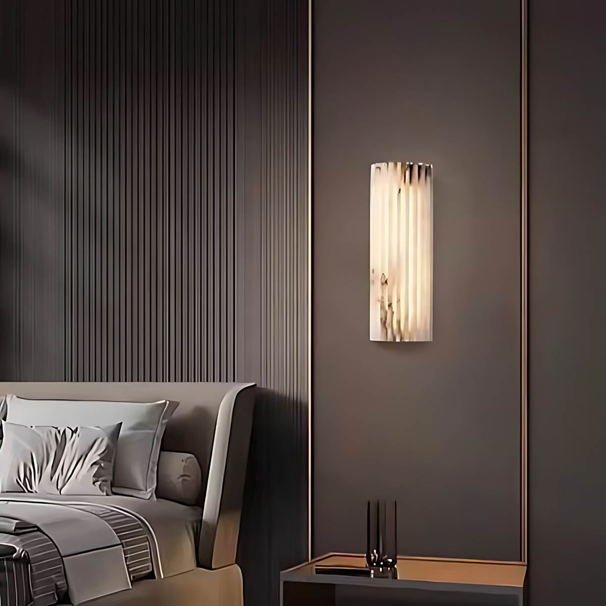 Ashford Vessel Marble Fluted Wall Sconce — gallery image 6