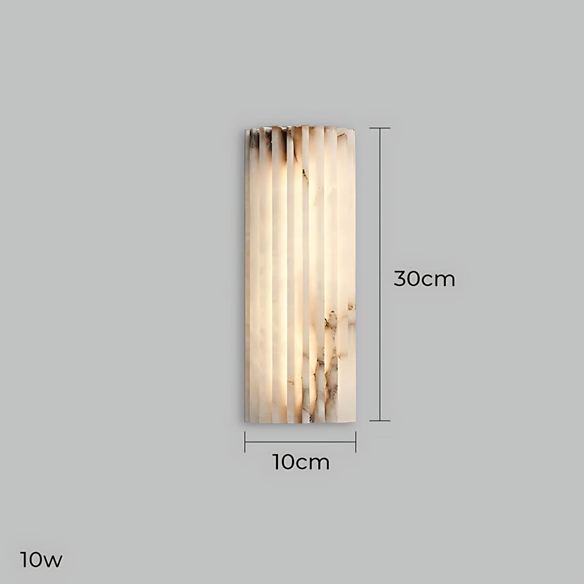 Ashford Vessel Marble Fluted Wall Sconce — gallery image 12