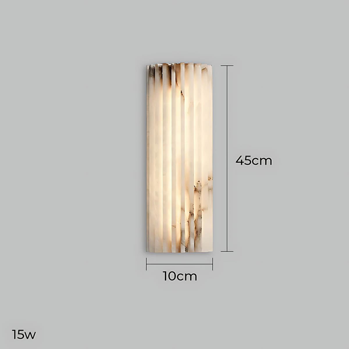 Ashford Vessel Marble Fluted Wall Sconce — gallery image 13